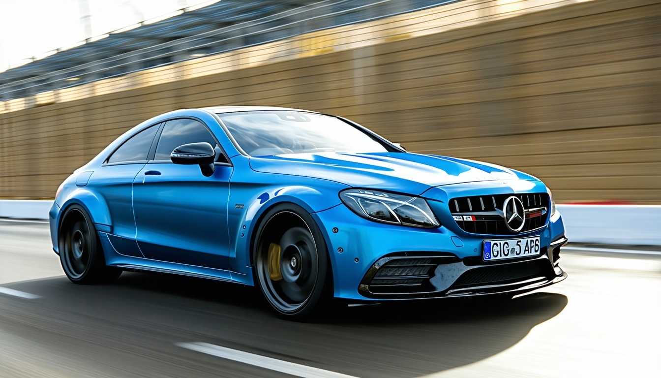 Performance car demonstrating speed and precision